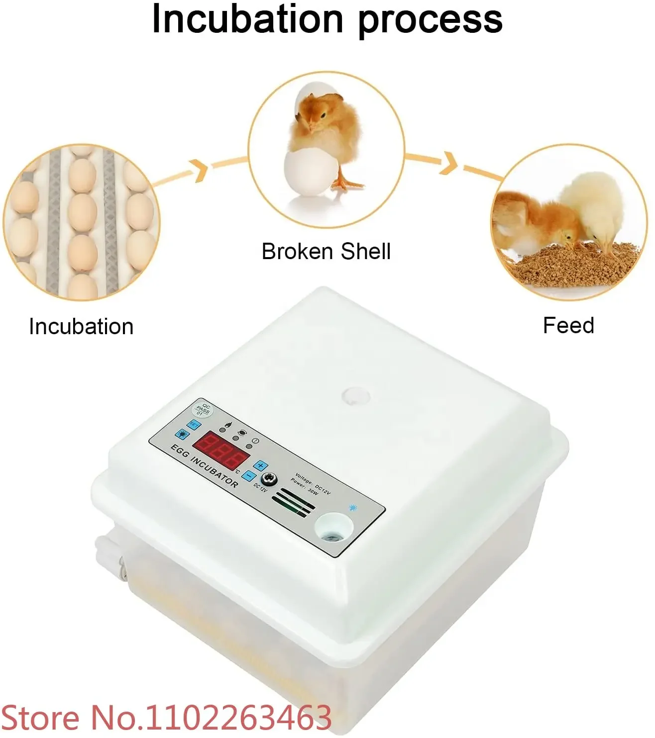 

best price 16/36/64pcs automatic egg incubator with dual power supply