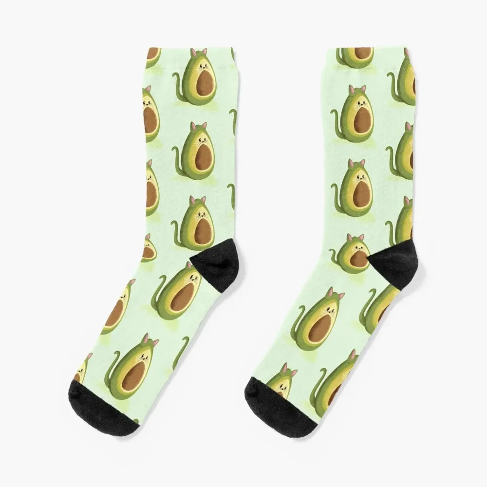 

Avocado + Cat = Cute Avocato Socks funny gifts sports stockings cartoon Socks For Girls Men's