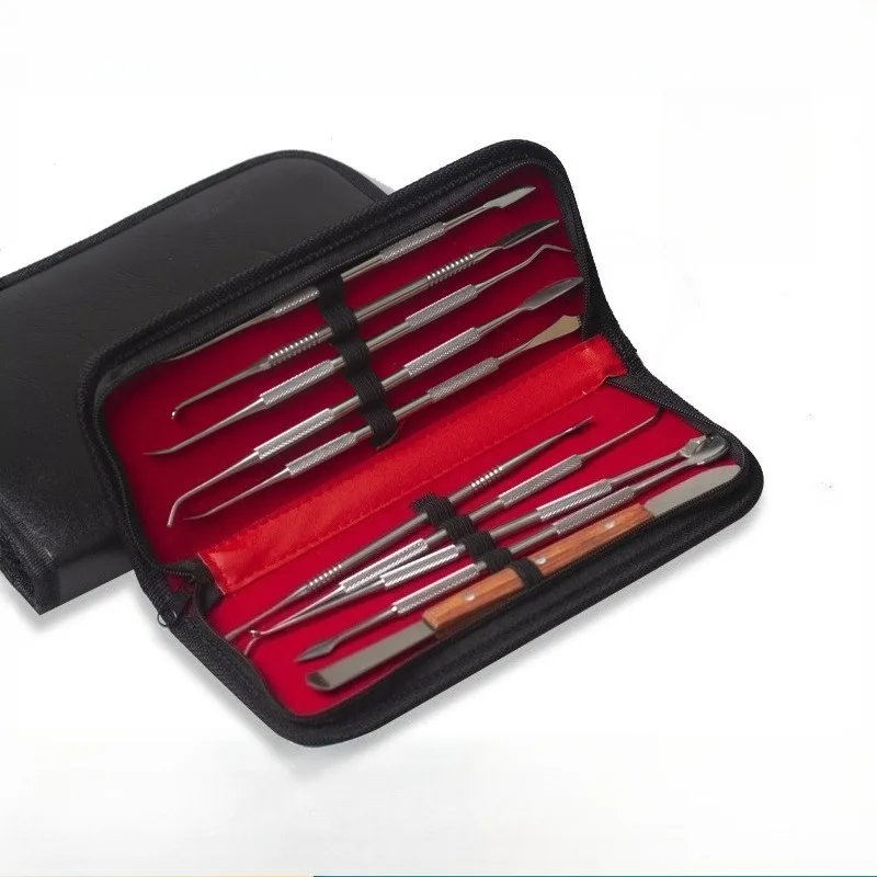 

Набор из 2 комплектов зубных восковых ножей-шпателей, практичный универсальный инструмент для моделирования воска и гипса, набор инструментов для стоматологии