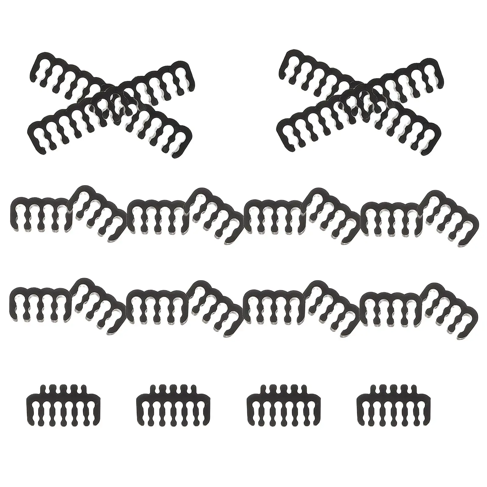 24 Pcs 24Pin 8Pin Wire ganizer For Case Power Cord Management Desktop Cable Clips Extension Cord Combs Black Cable