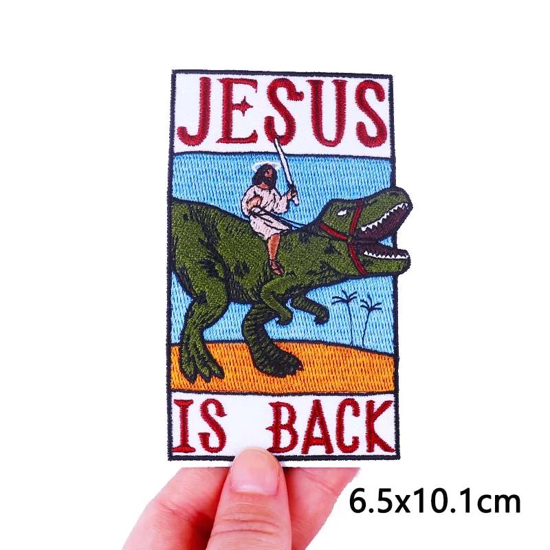 Dinosaur Embroidery Patches For Clothing Thermoadhesive Patches For Clothes Cartoon Animal DIY Iron on Patch On Clothes Stickers