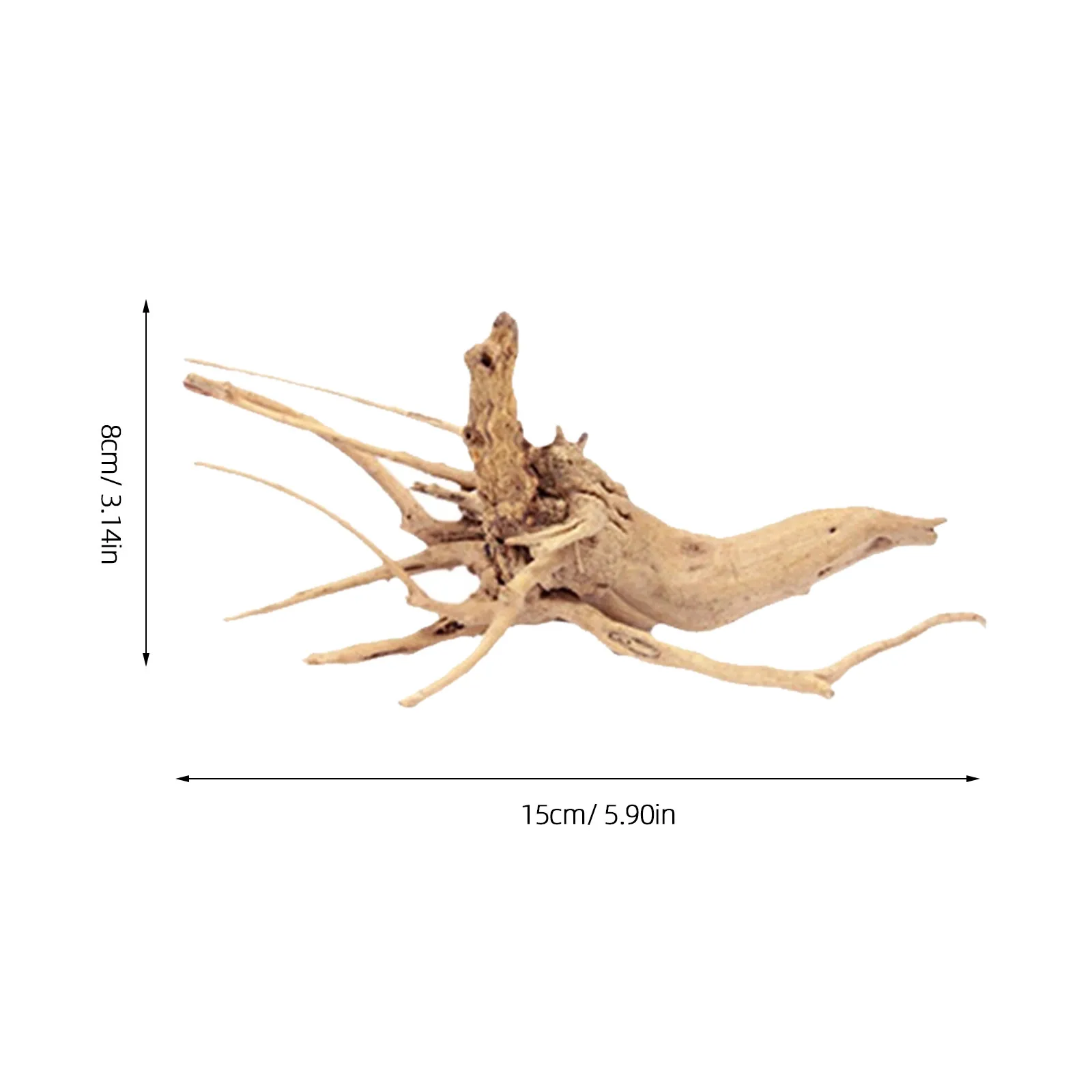 4Pcs Wood Driftwood Branch Aquarium Decoration Natural PH Buffering for Shrimp Tanks Anchoring Moss Growing Fish Tank