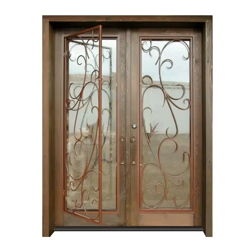 PRIMA Manufacturer Supply French Design Exterior Doors Customized Personalized Iron Steel for Commercial Use in Villa