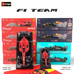 Bburago-Car Light Car, Ferrari SF23 16 # Leclerc 55 # Sainz, Formel 1 Simulation, Handwerkskollektion, F1 2023, 1:24 6 Hauptverkaufsformel 1 Simulator - №2