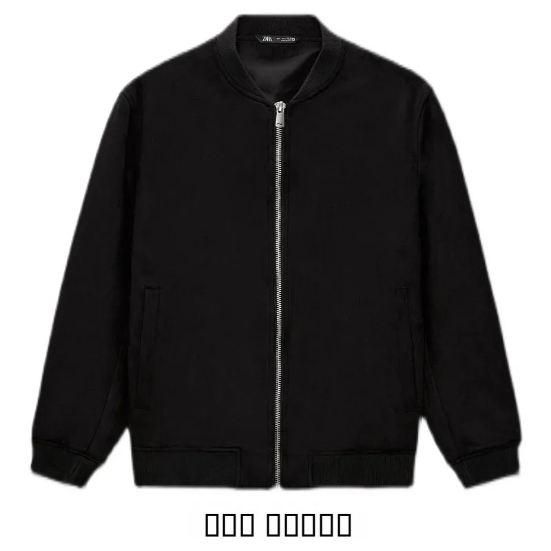 

Модная мужская куртка-пилот из замши с бейсбольным воротником, на молнии, с длинными рукавами, свободного кроя, молодежная верхняя одежда