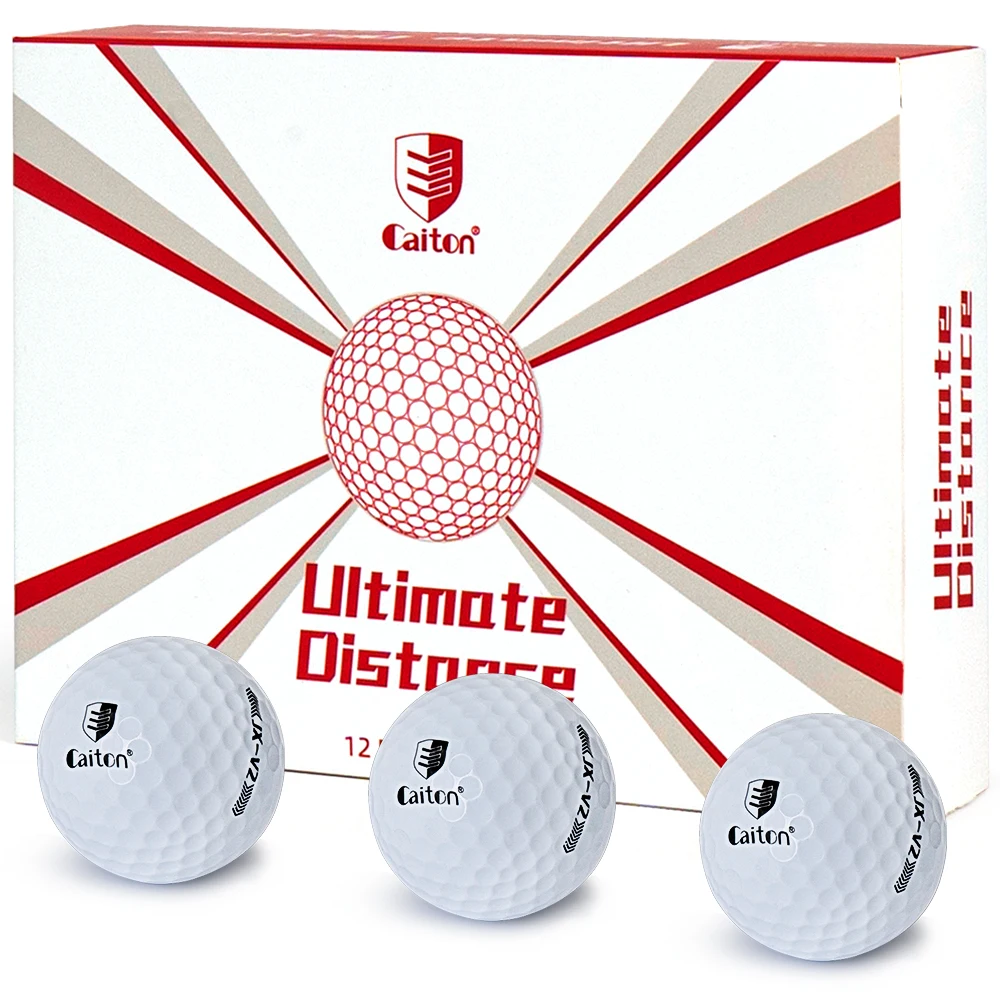 Caiton-12/6/3pcs Super long distance golf ball, professional grade double core, aerodynamic design, more stable, super soft feel