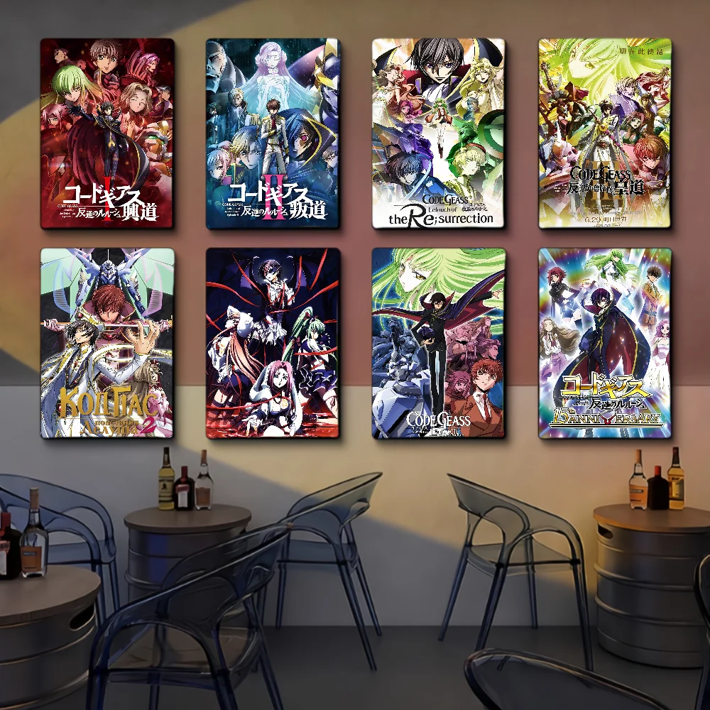 Code Geass Lelouch Of The Rebellion Self-adhesive Art Poster HD Quality Wall Art Retro Posters For Home Home Decor