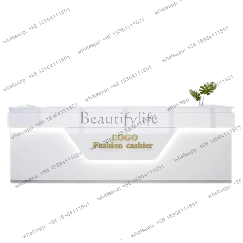PG Modern Luxury Reception Desk Display Trendy Reception Desk Storage Aesthetic Vintage Office Mostrador Commercial Furniture
