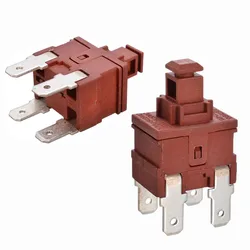 1PC Power Switch Push Button KAN-L5 Switch 7.5A 250V AC 4 Pin ON OFF T120 Water Heater Vacuum Cleaner Special Lock Self-locking