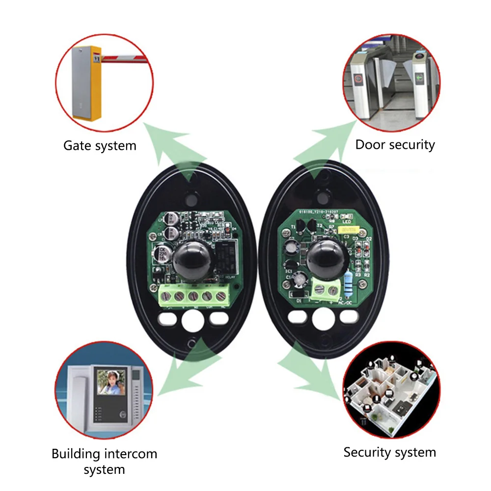 Detector infrarrojo de seguridad para puerta automatizada de DC12-24V, Sensor de movimiento PIR, oscilante, deslizante, puerta de garaje,