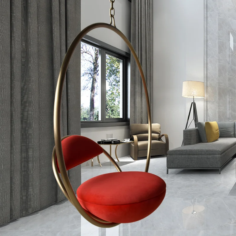 

Rocking chair sofa indoor single swing hanging balcony stainless steel leisure chair household