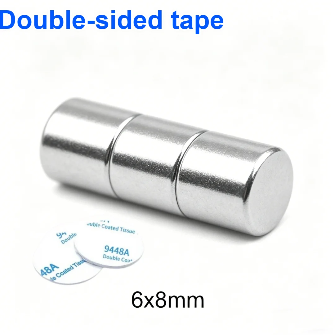 6x8 mm Thick Strong Cylinder Magnet 6mm*8mm Round Magnet 6x8mm For Home Refrigerators, Offices DIY 6*8 mm