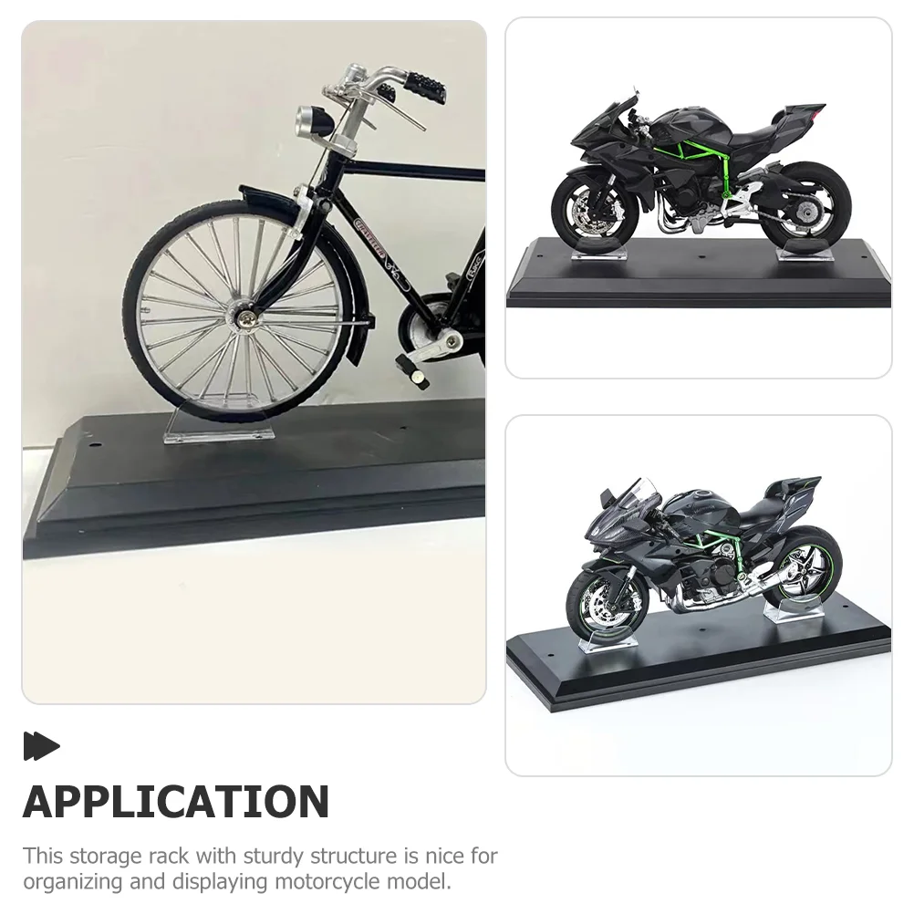 2pcs 1:12 Motorcycle Model Base Display Stand Storage Racks for Holders Lasting Decorative Practical Gift