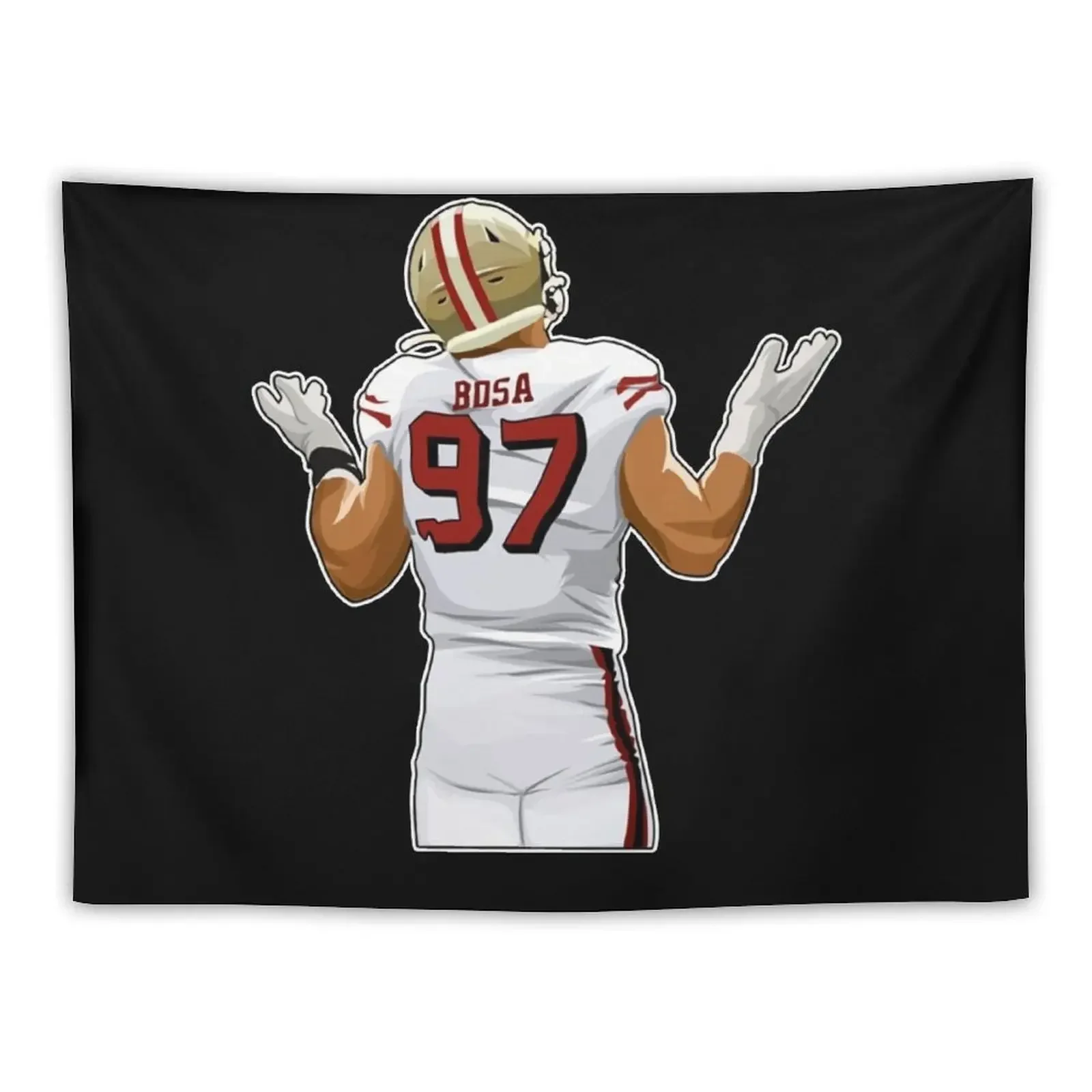 

Nick Bosa After Sacking Tapestry Bedrooms Decorations Custom Aesthetic Room Decorations Outdoor Decoration Tapestry