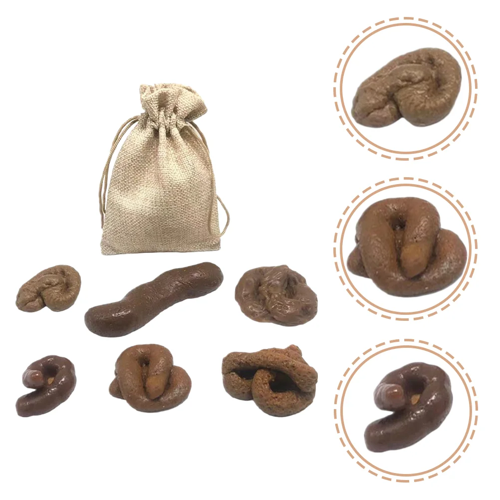 

6 Pcs Simulated Soft Stool Prank Stuff Fart Joke Articles Weird Funny Fake Dog Poo Realistic Poop Toy Props