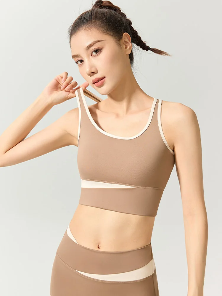 Summer all-in-one sports bra shockproof gathered bra quick-drying seamless running fitness vest women