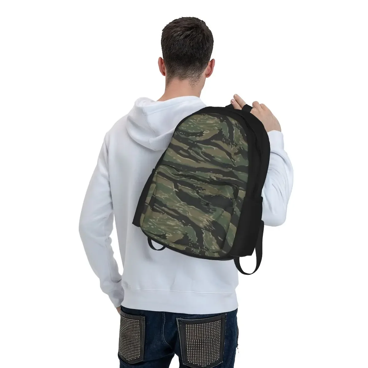 Tiger Stripe Camouflage Military Camo Backpacks Boys Girls Bookbag Children School Bags Cartoon Travel Rucksack Shoulder Bag