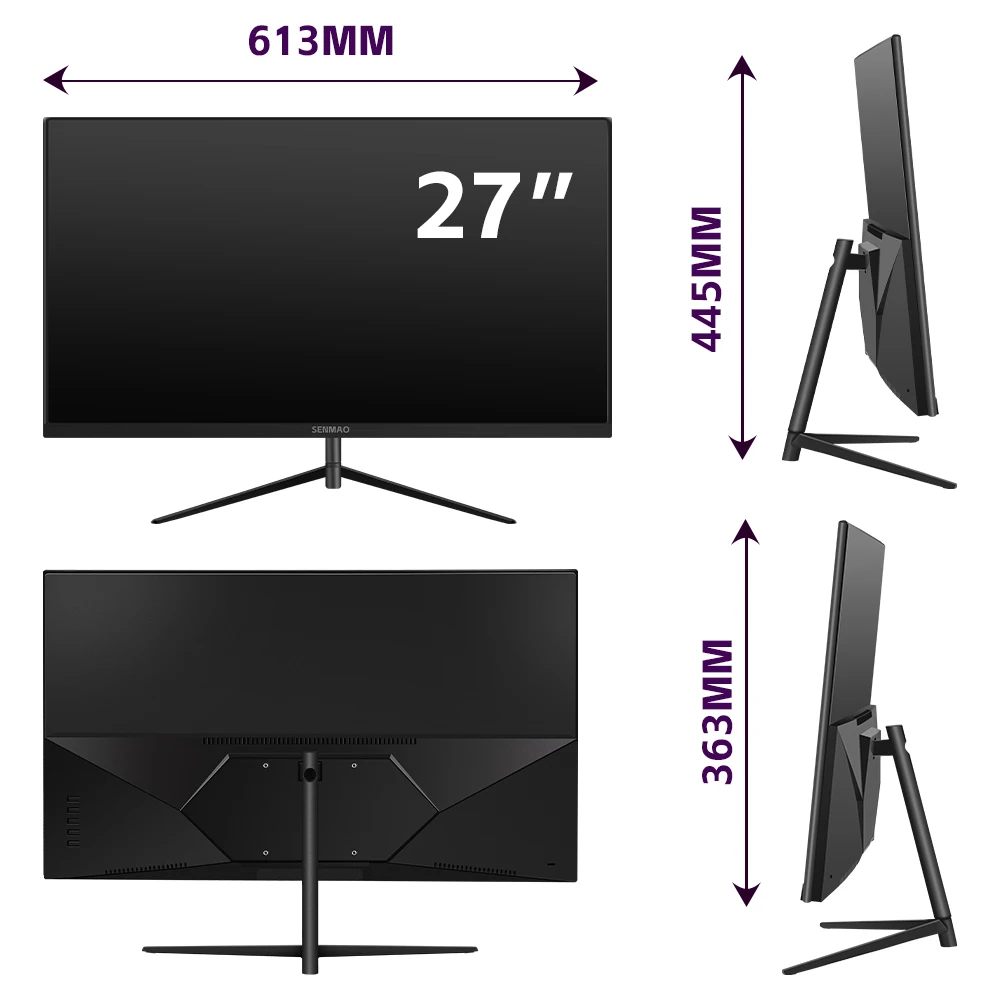 SENMAO 27 بوصة شاشة ألعاب الكمبيوتر 2K 165hz MVA شاشة Lcd عالية الدقة شاشة كمبيوتر ألعاب سطح المكتب DP HDMI