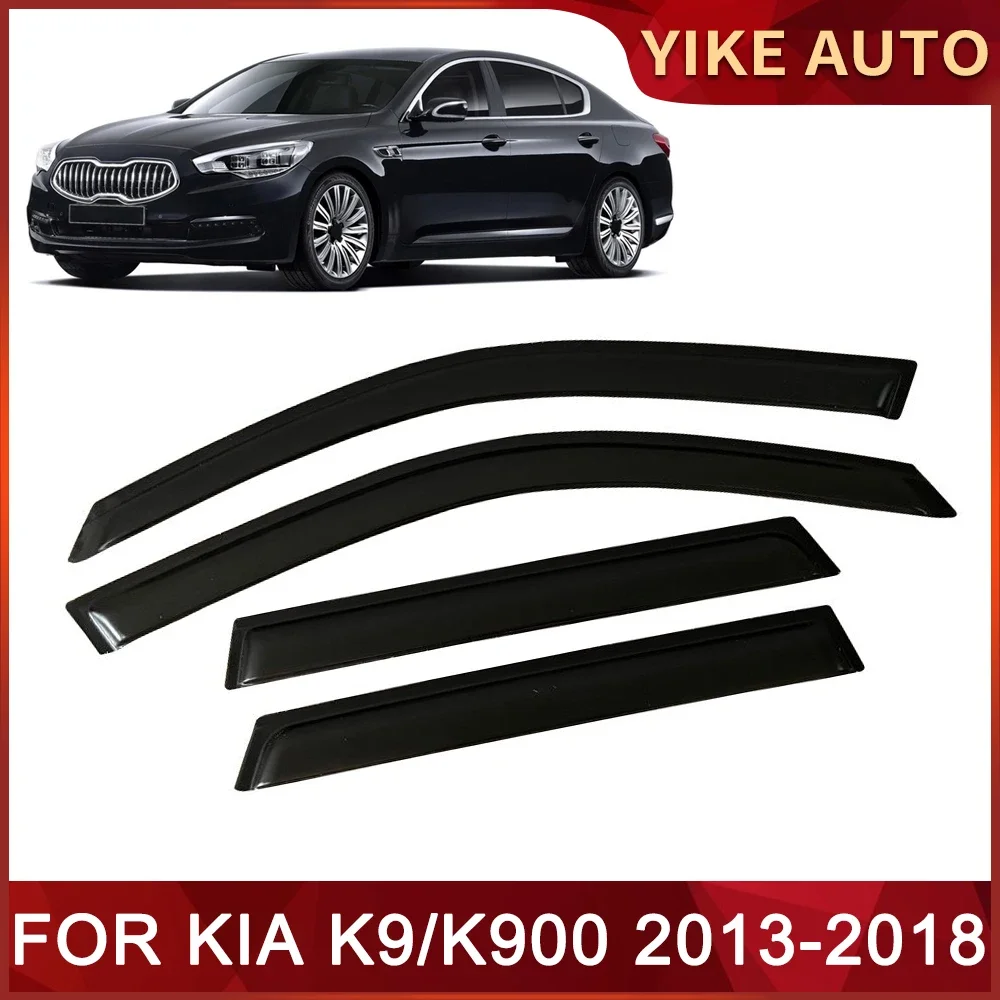 Window Visor for KIA K9 K900 KH 2013-2018 Weathershied Door Visor Wind Sun Rain Guards Side Window Wind Deflectors Auto Parts