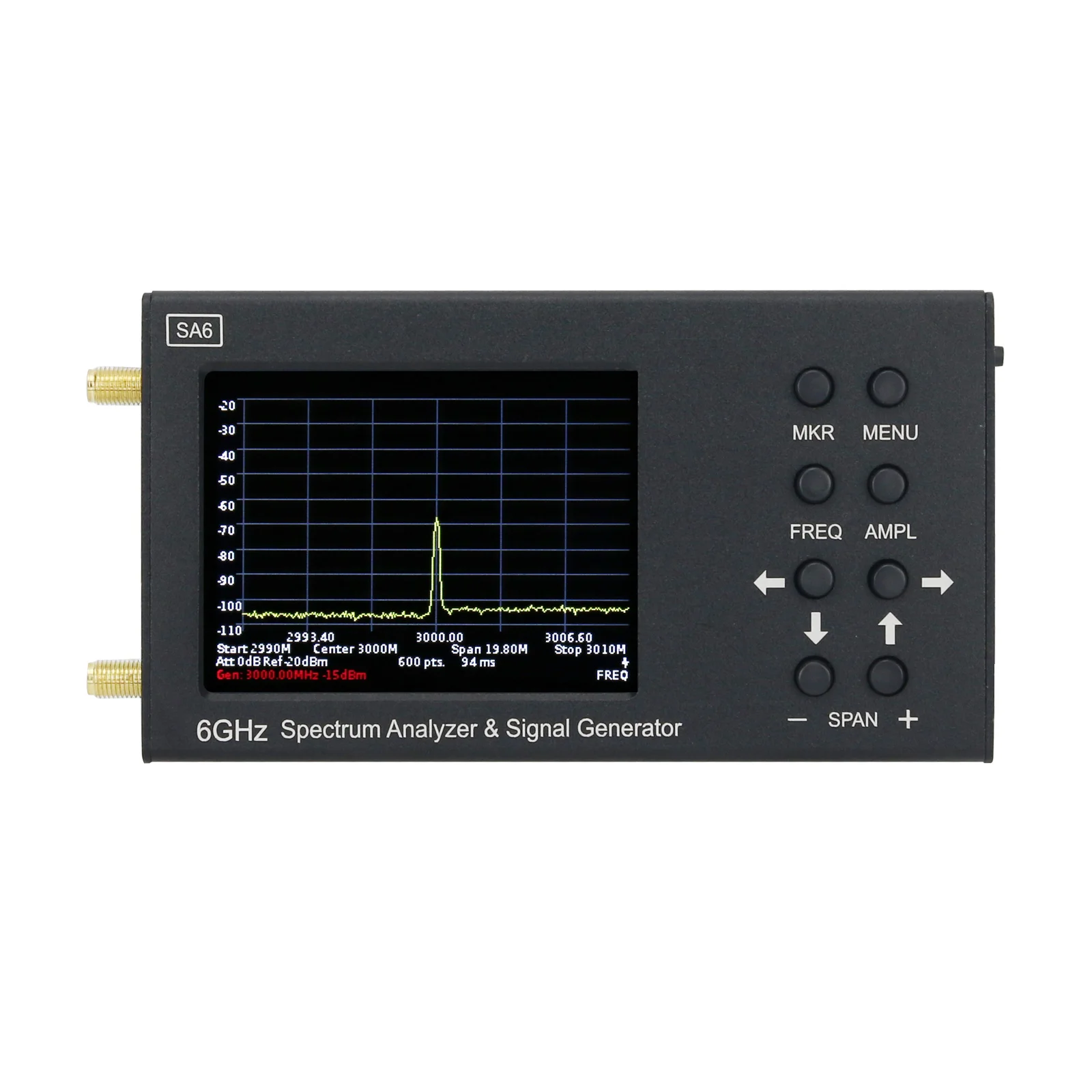 Portable SA6 Spectrum Analyzer Signal Generator + HT6 Log Periodic Antenna 0.6-10GHz EMC Antenna for 2G 3G 4G LTE