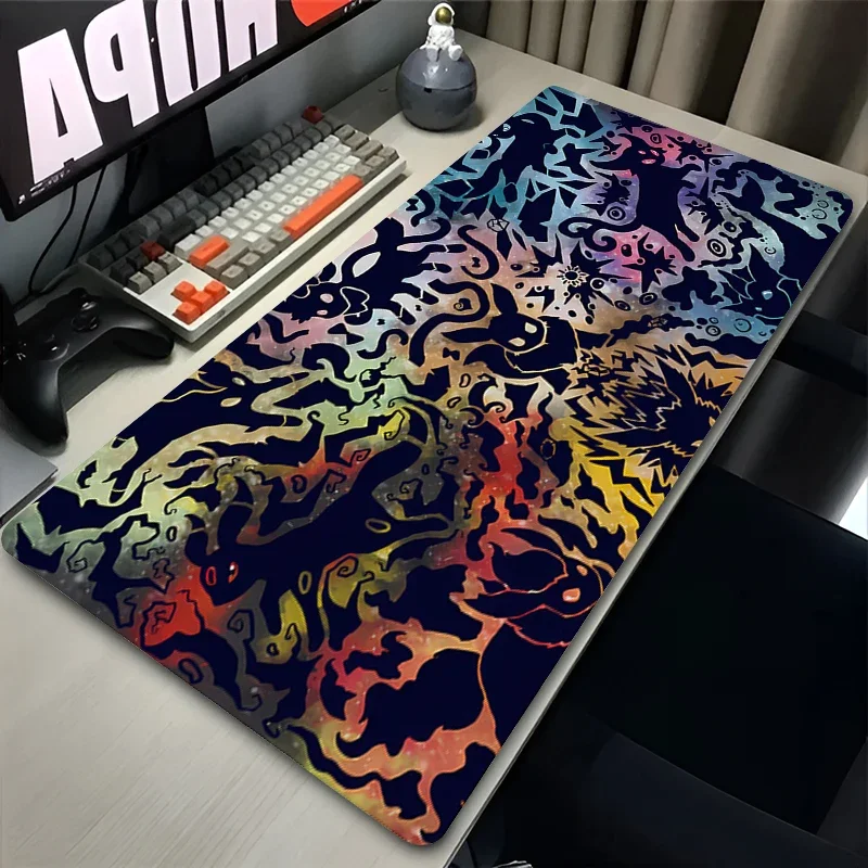 New Kawaii Japan Anime Pikachu Leather Mouse Pad PC Colorful Gamer Cabinet Mousepad Pokemon Keyboard Rug Laptop Gaming  Desk Mat