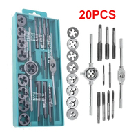 12/20Pcs M3-M12 Multifunction Tap and Die Set Metric Screw Thread Plugs Hand Screw Taps Straight Taper Tapping and Thread Tools
