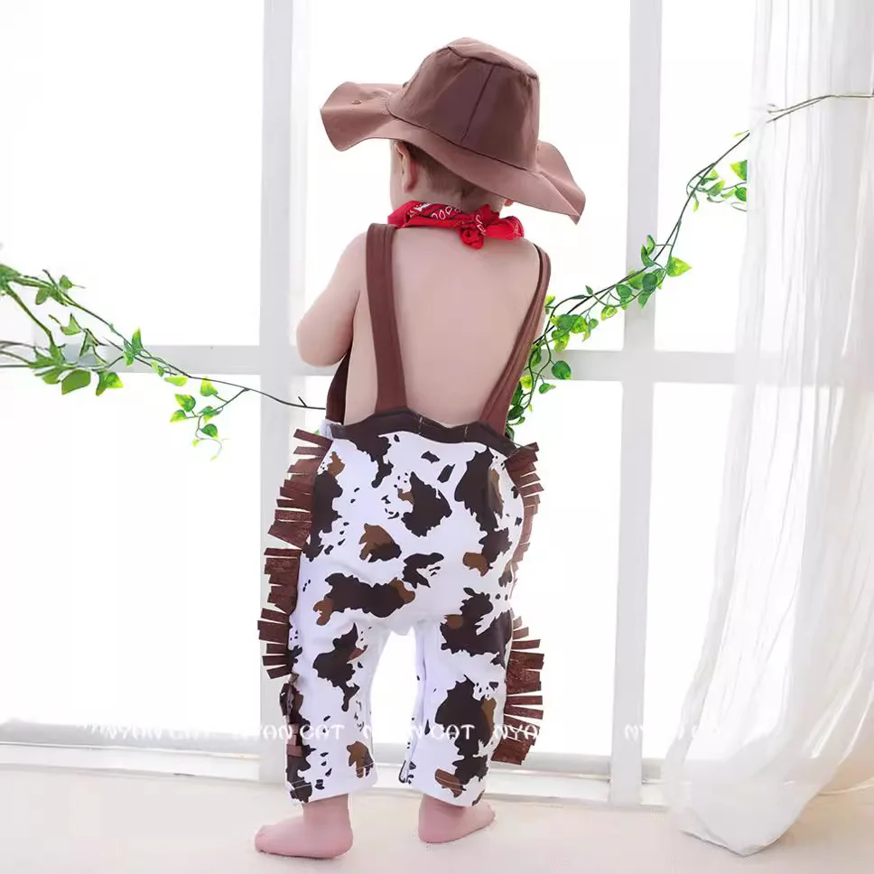 Cowboy Cow Boy Costume Rompers for Baby Boys Toddler Infant Halloween Christmas Birthday Party Cosplay Fancy Dress