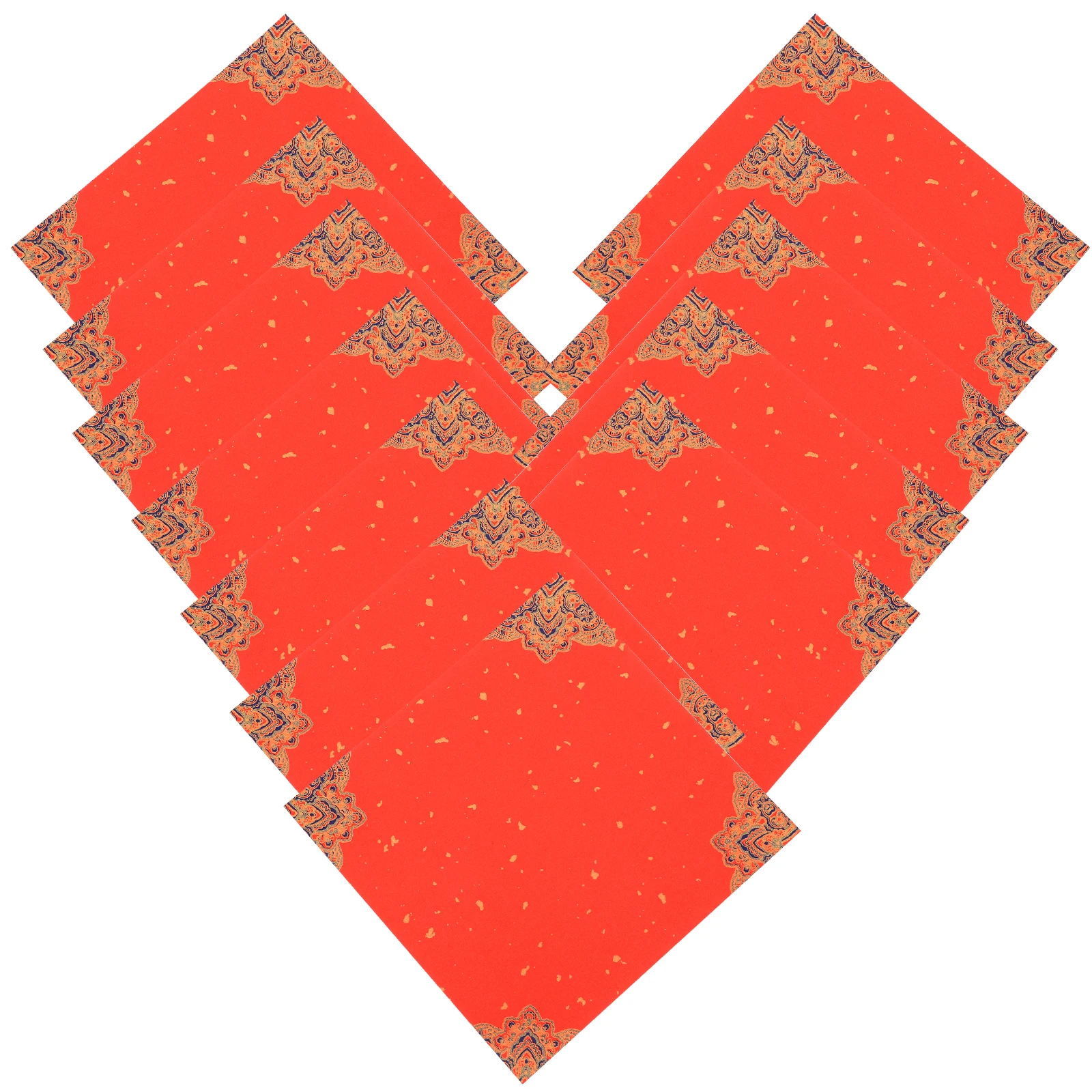 

20pcs 22x22cm Red Xuan Paper Calligraphy Spring Festival Couplets Blank Fu Character Rice Paper New Year Decorations