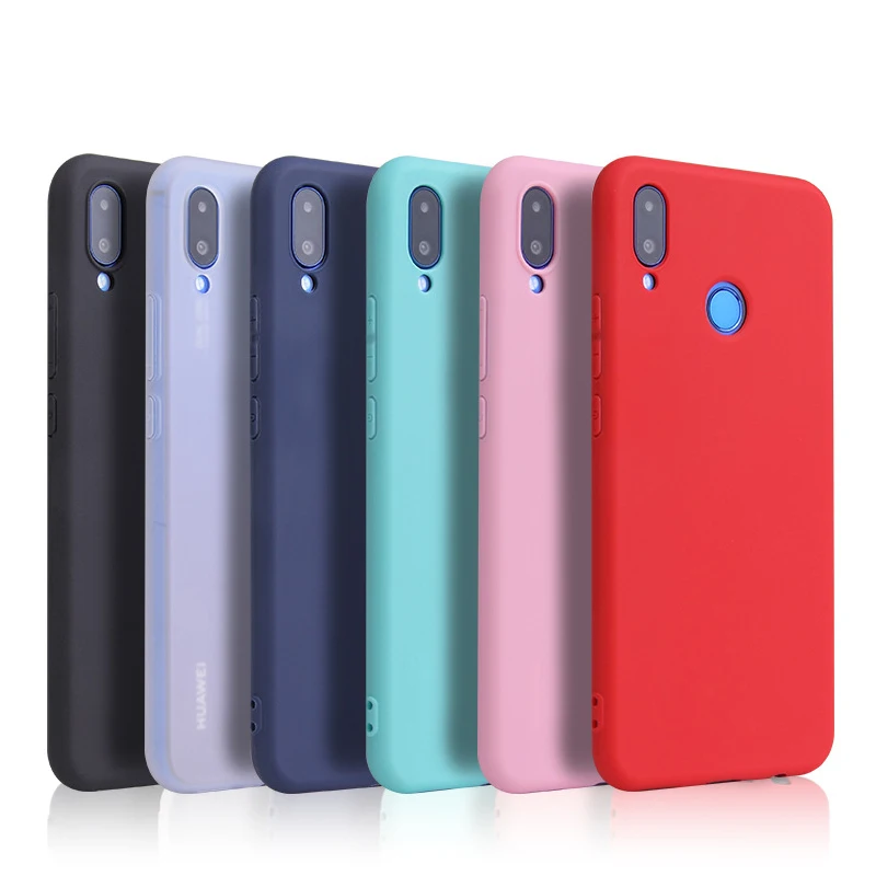 Candy Color Case Huawei Y6 Y7 Y9 Prime 2019 P20 P9 P10 P20 P30 Mate 10 Lite Honor 10 9 Lite 8X 8C Nova 3 3i Soft Silicon Case