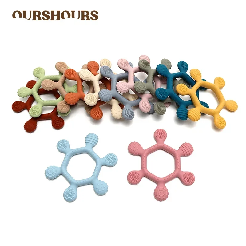 

Baby Soft Silicone Teether Food Grade Infant Rudder Teething Chewing Toys for Toddler Molar Nursing Baby Accessories BPA Free