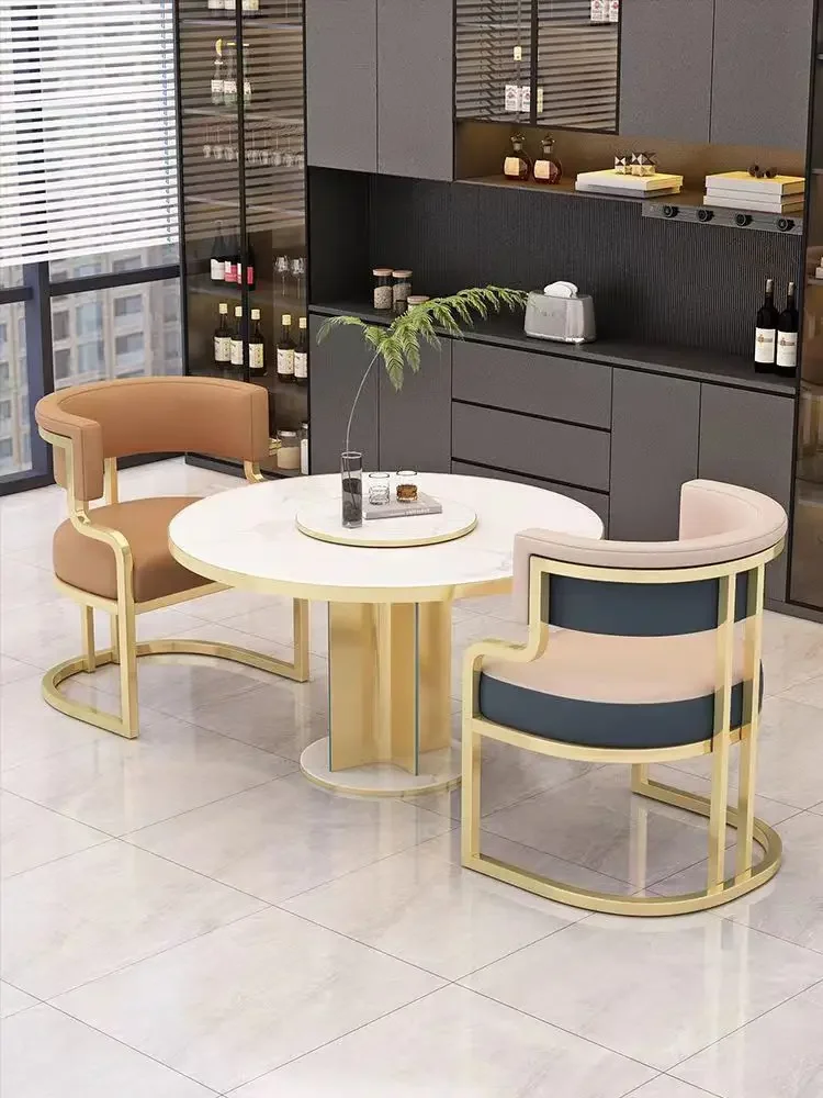 Designer Unique Dining Chairs Beige Gold Legs Waiting Fashion Sofa Chairs Luxury Adults Floor Protector Sillas Indoor Supplies