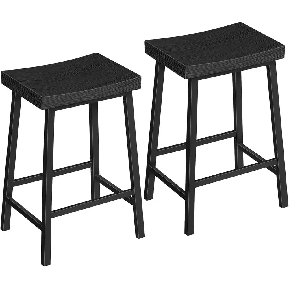 

Bar Stools, Counter Height Bar Stools Set o 2, 23.7 Inch Stools with ootrest, Kitchen Stools, Industrial Style, or Dining Room,