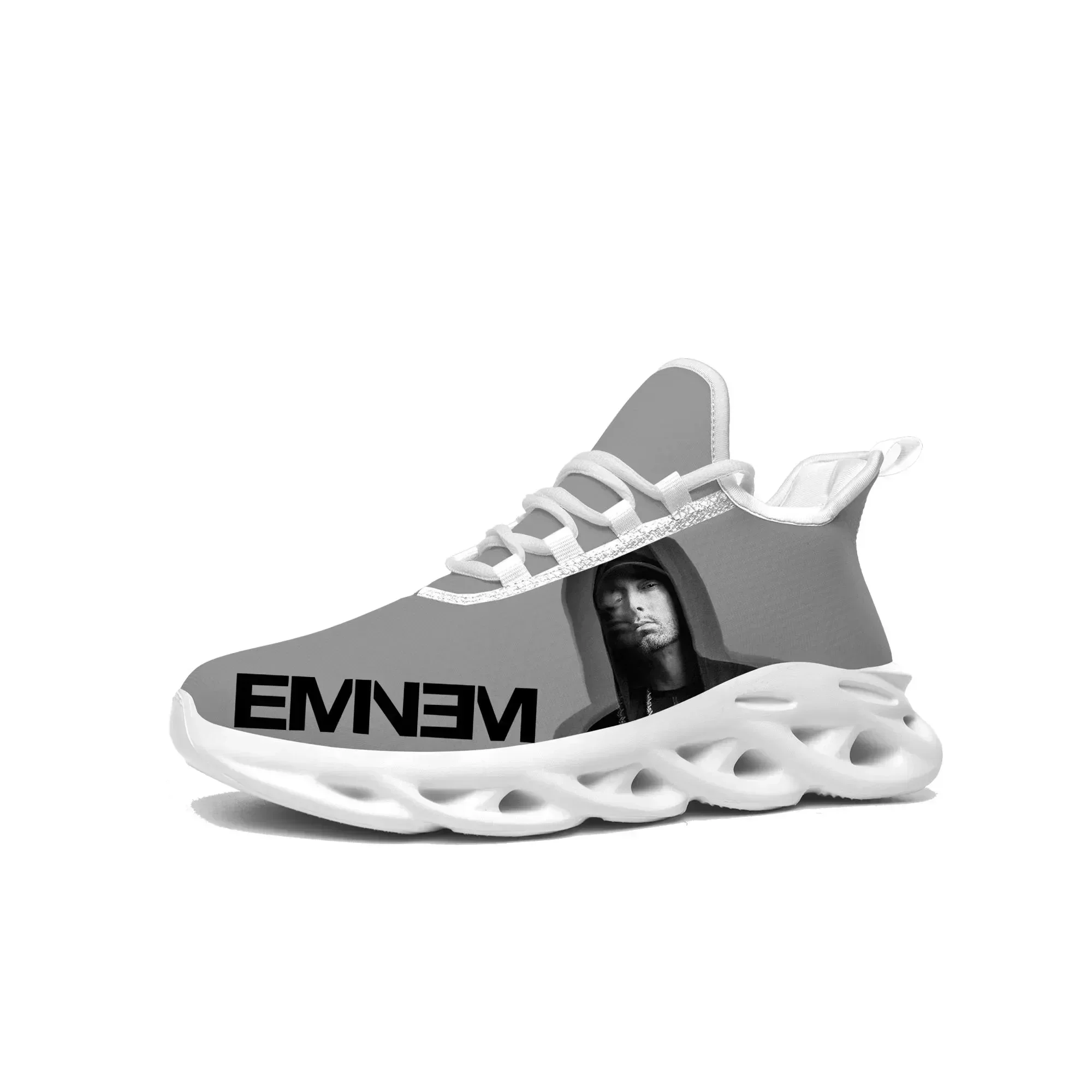 Eminem Hip Hop Rap Flats Sneakers Mens Womens Sports Running Shoes High Custom Sneaker Lace Up Mesh Footwear Tailor-made Shoe