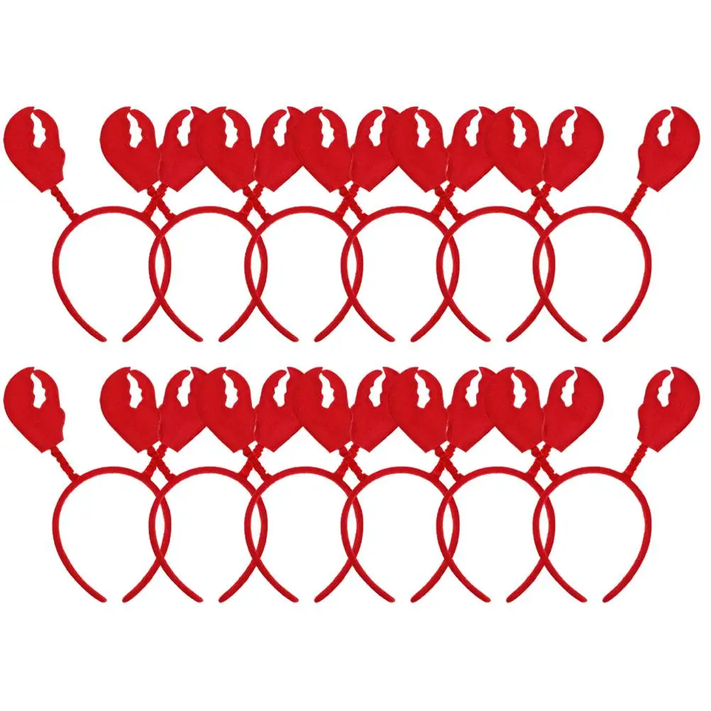 

12pcs Crab Headband Girls Headbands Cosplay Costume Halloween Headdress Hair Accessories Women Cartoon Style Party Decorations