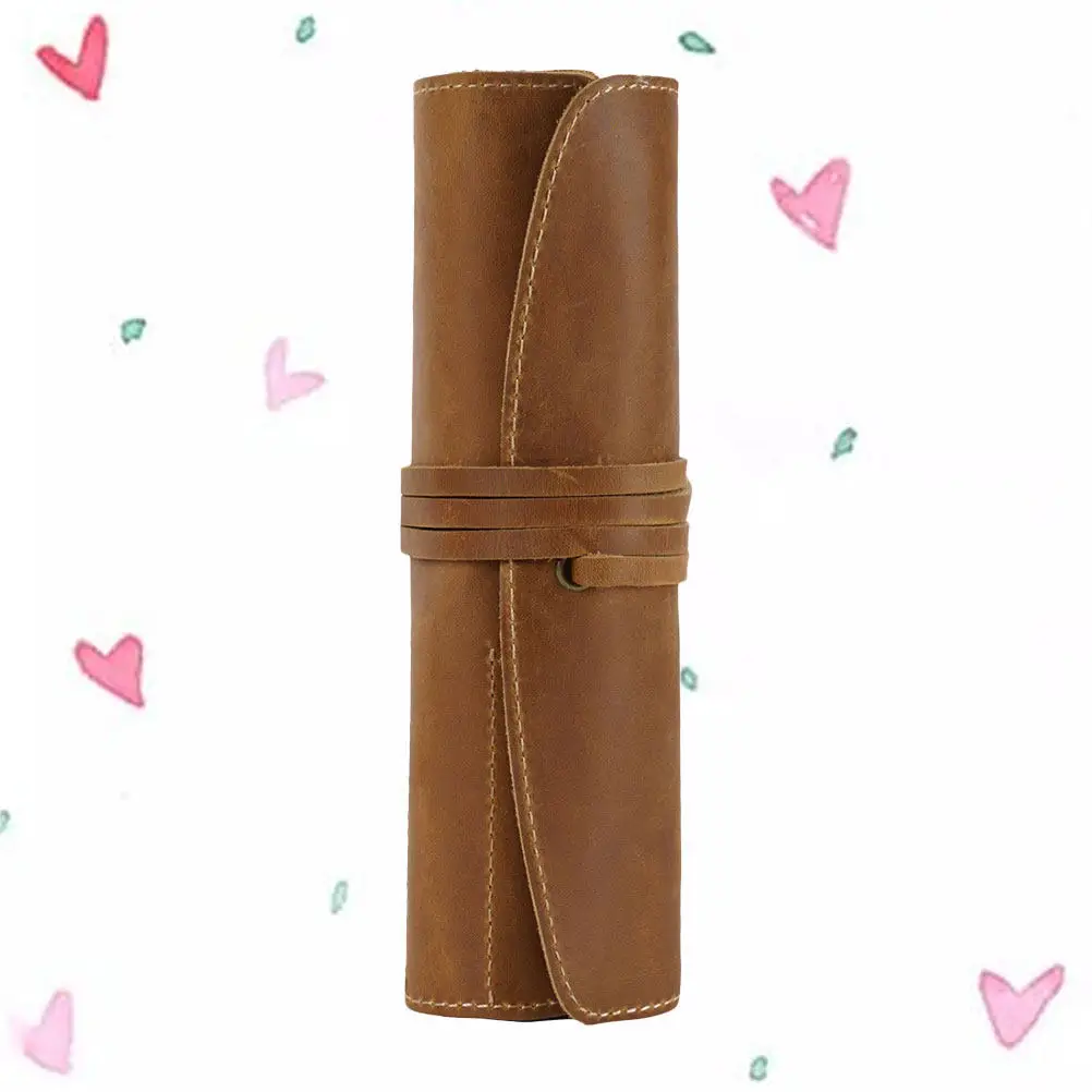Premium Grade Pen Pouch Vintage -Up Design Hand Stitched Pen Holder for Business Casual Writing Tools
