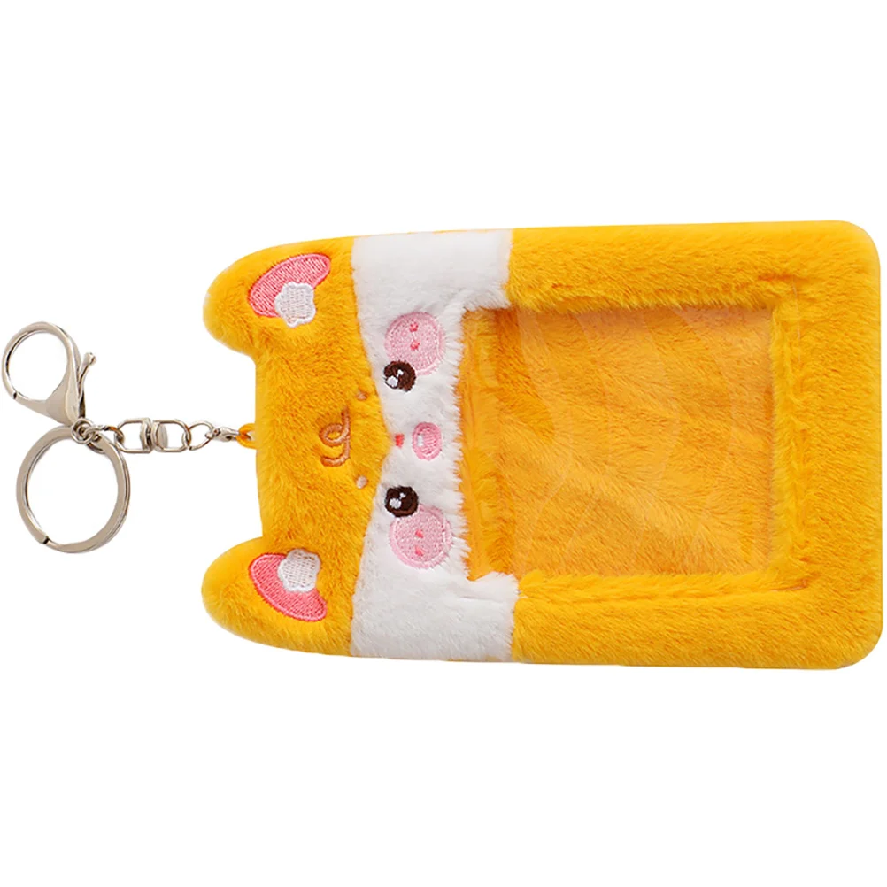 Card Cover Plush Postcard Sleeve Clear Sleeves Postcards Holder Id Keychain Visible