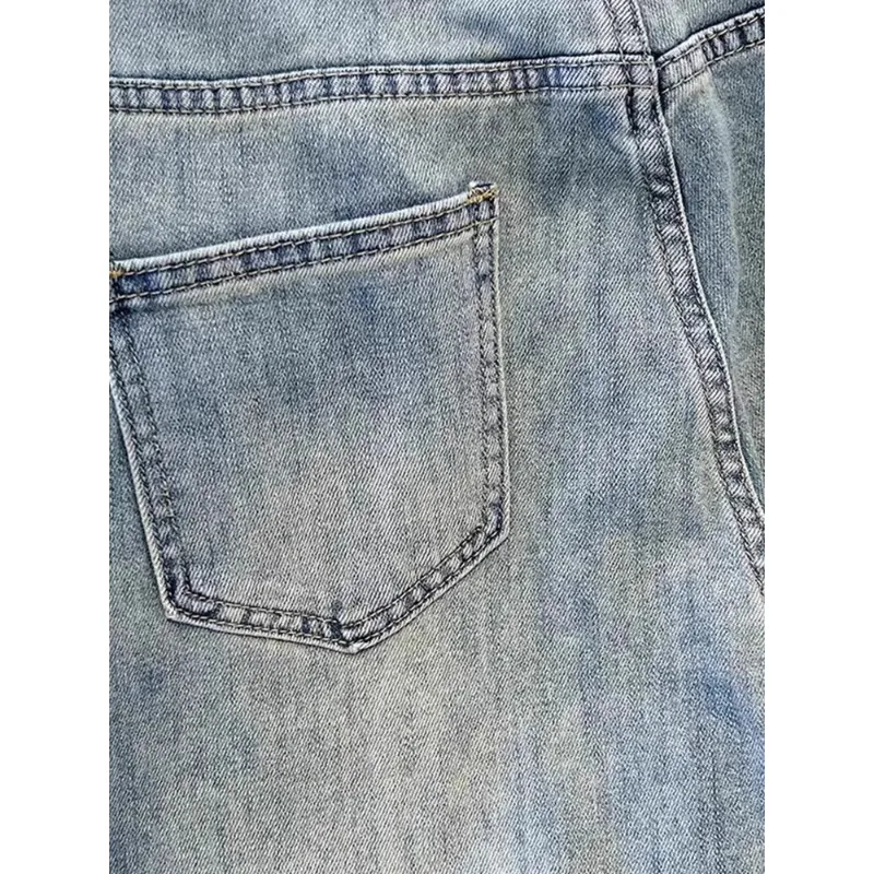 2025 뉴 레트로 와이드 레그 데님 여성 청바지 솔리드 레저 슬림 스트레이트 플로어 길이 바지 트렌디 패션 여성 바지