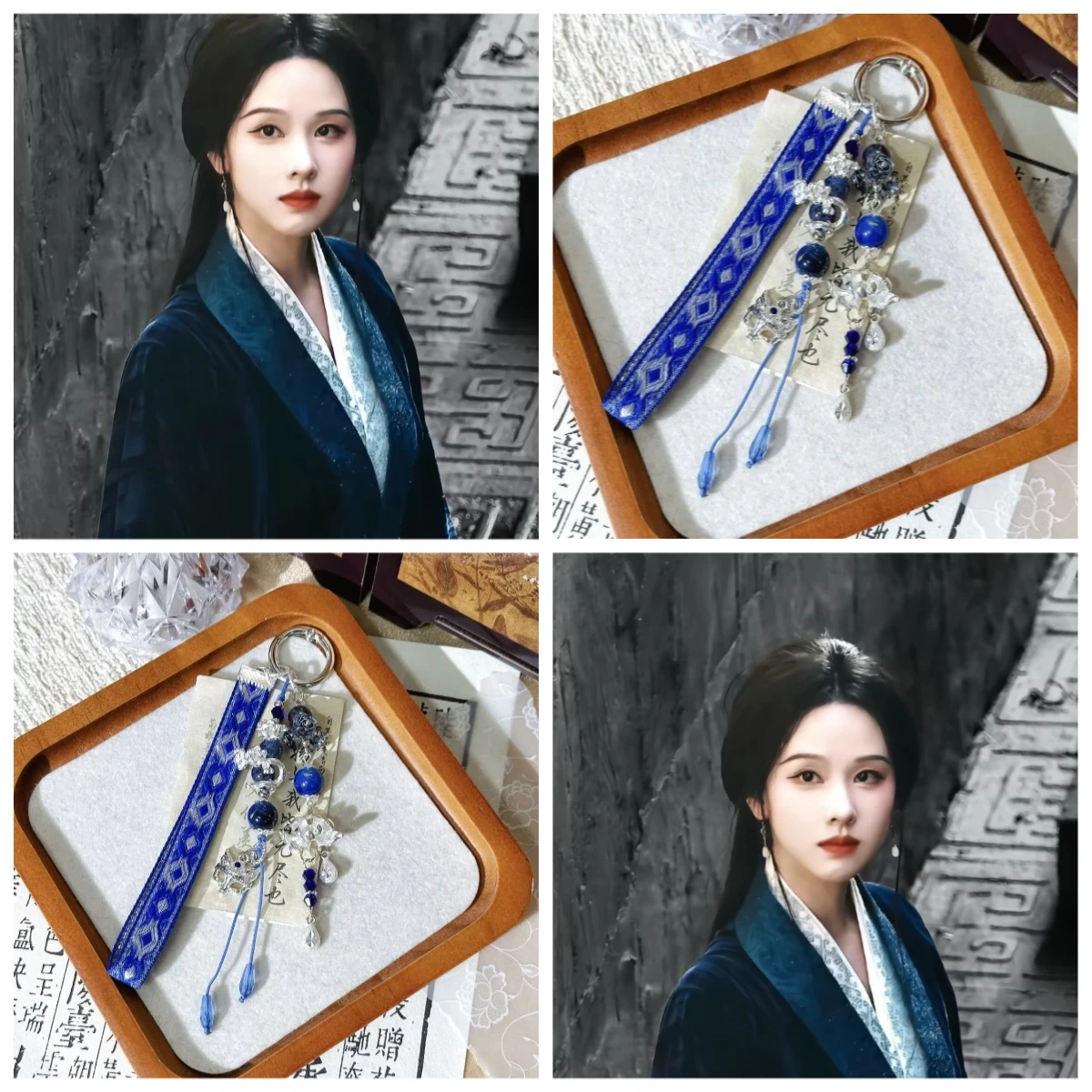 

[Misty Words] Moon Scale Qiji, Impression Style Hanging Rope Handmade Beads Homemade Keychain Gift Pendant for Best Friends
