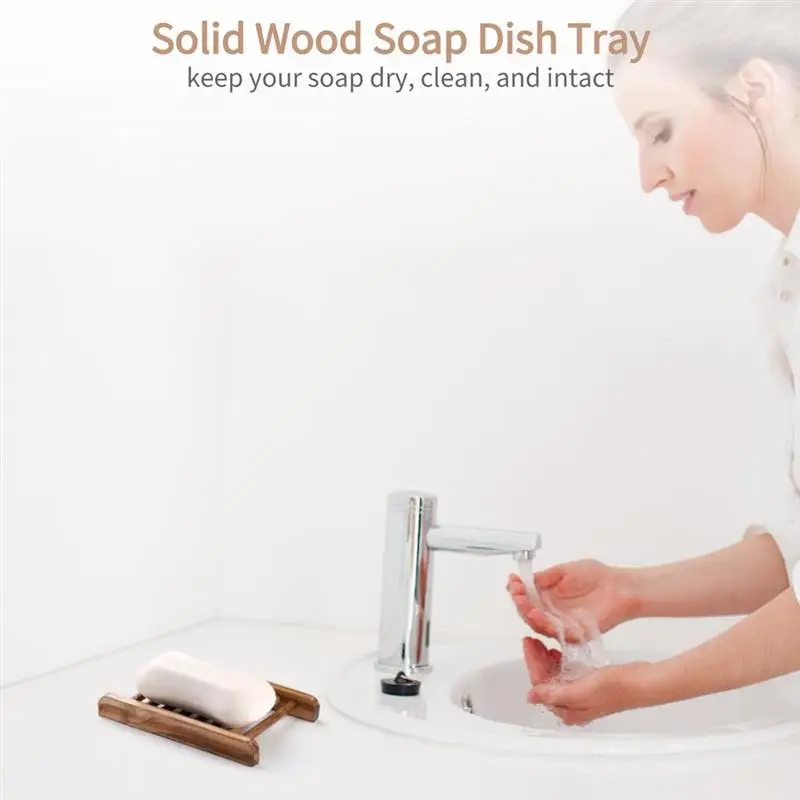 50Pcs Wooden Soap Dish Bathroom Wooden Soap Holder Saver Wooden Hand Craft Soap Case For Shower Bathroom Bathtub Kitchen Sinks