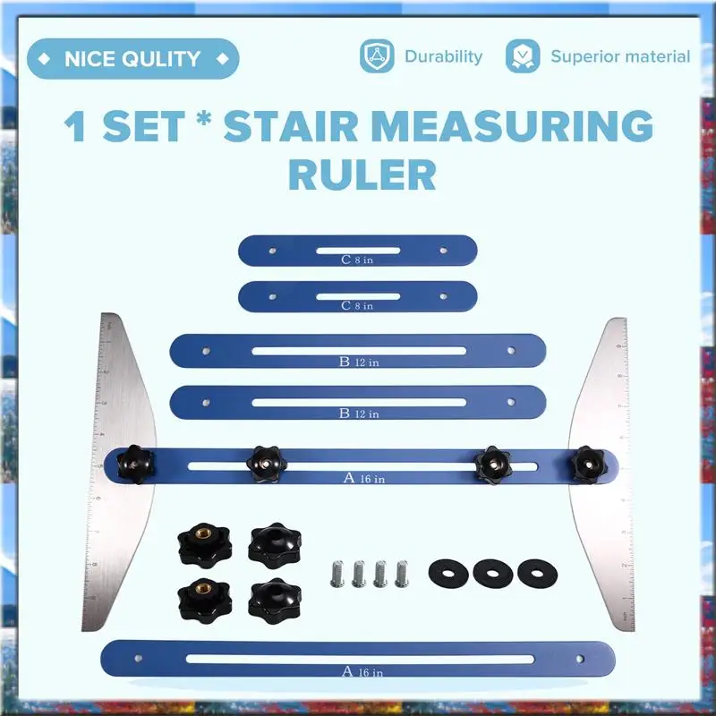 

Top Deals Stair Tread Template Shelf Template Tool Stair Tread Template Tool Stair Measuring Ruler Tread Template