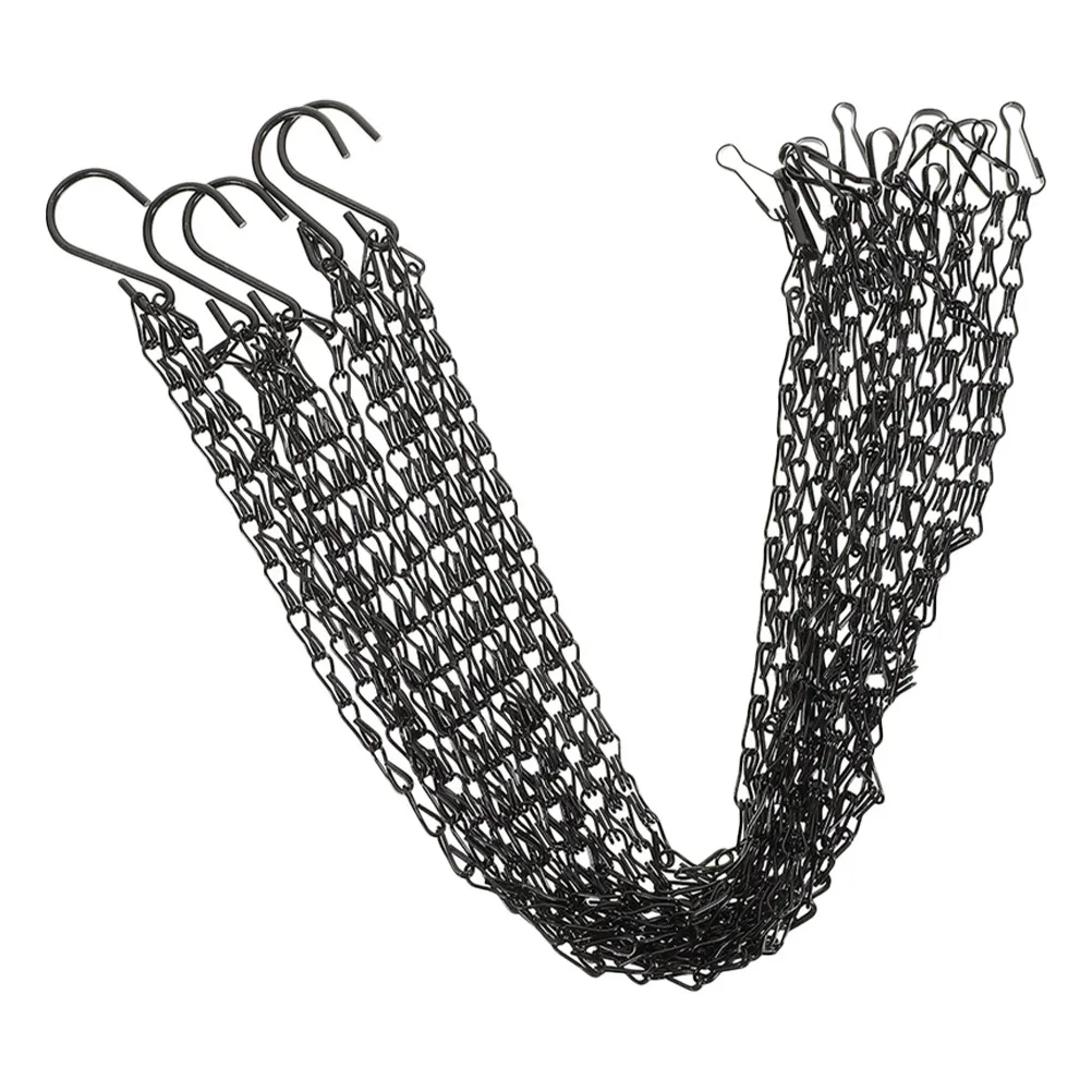 5Pcs Heavy Duty Metal Hanging Basket Chains 20 Inch Adjustable Replacement Chain for Flower Pots Bird Feeders Planters Lanterns