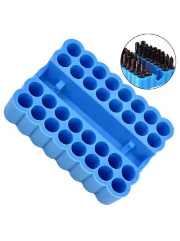 2pcs Bit Holder 32 Holes Bit Hex Shank Organiser Screwdriver Bit Holder Drill For Storage For 6.35MM Shank Storage Box