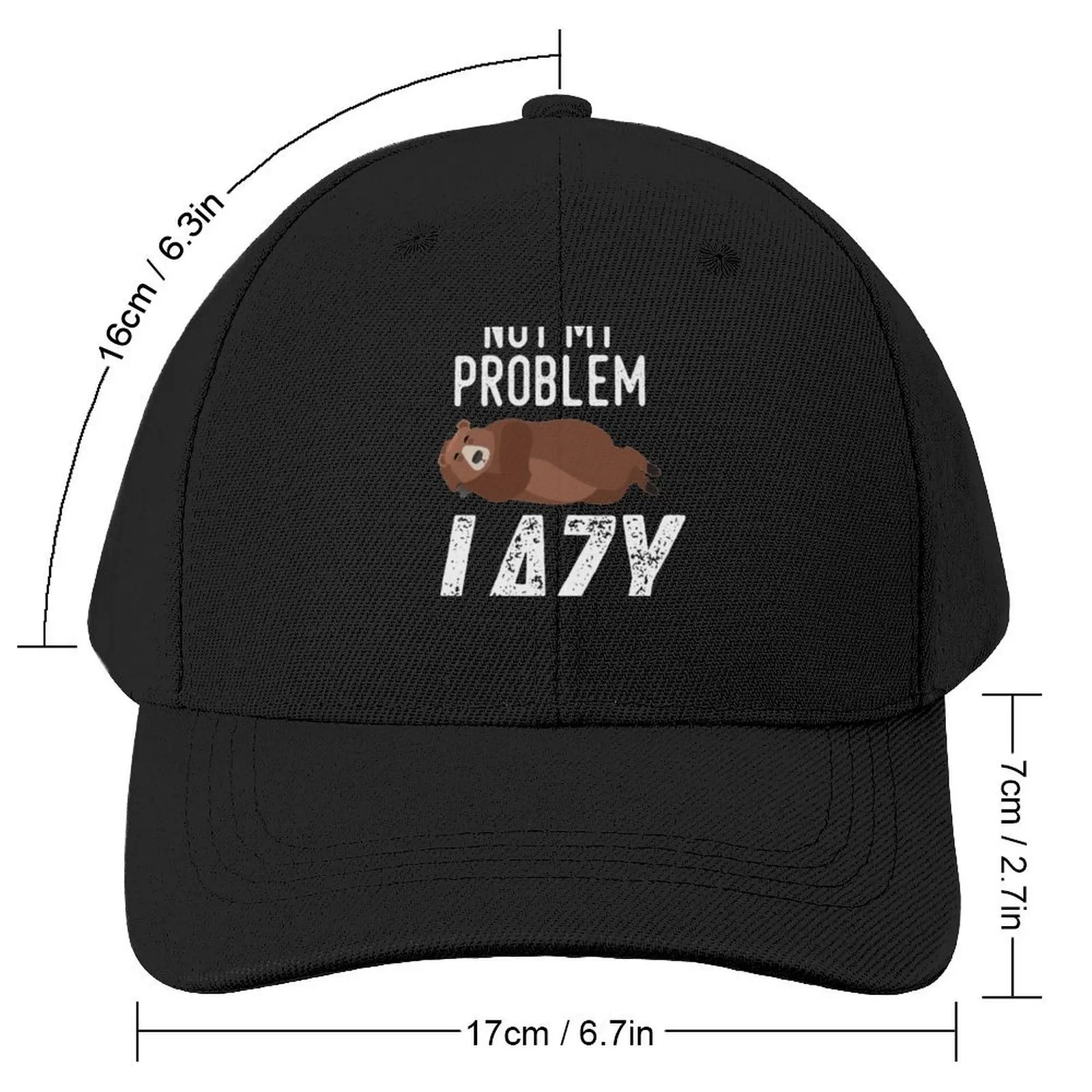 Not my problem lazy bear Cap Baseball Cap Luxury Brand Streetwear sun hat Mens Women's