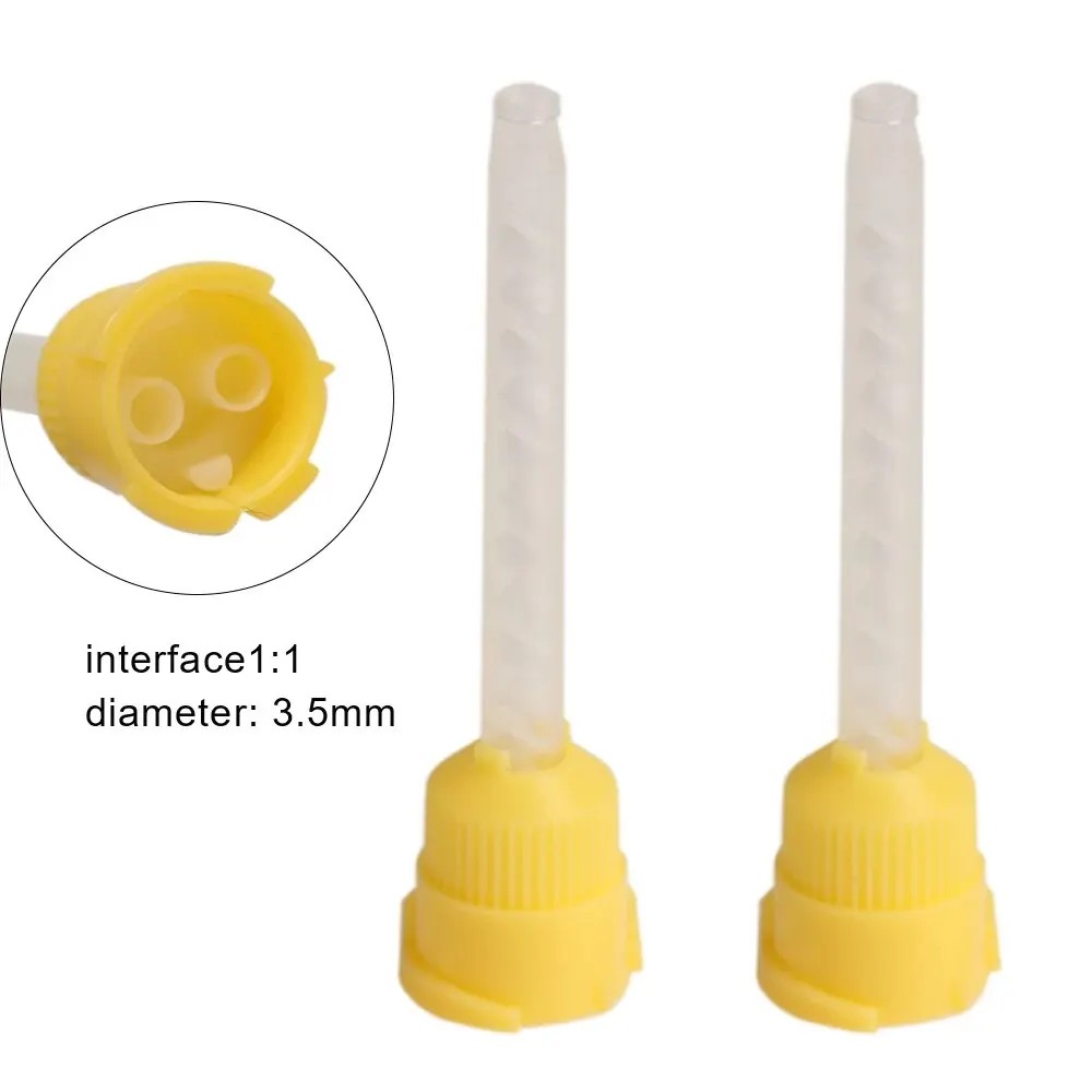 50Pcs Dental Mixing Tips Tubes Disposable Nozzles Head Impression Materials Silicone Rubber Conveying Dentistry Lab Product