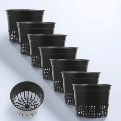 10 قطعة وعاء زراعة نباتات المياه مع سلة زراعة شفة واسعة لحوض السمك العشب المائي حديقة شبكة صافي كوب #6