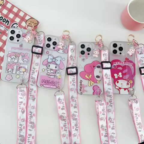 For Xiaomi 10 11 12 13 Pro T lite Ultra Poco F3 F4 X3 M3 X4 X5 M4 C40 C50 M5 Love Melody Case Ornament Wrist Strap