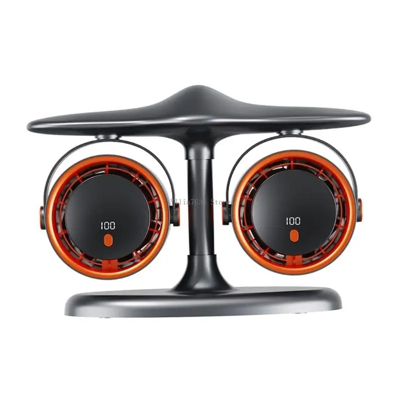 Rechargeable Double Blade Mini Fan 5 Adjustable Speeds Lightweight ABS Construction Unique Aircraft For Gamers