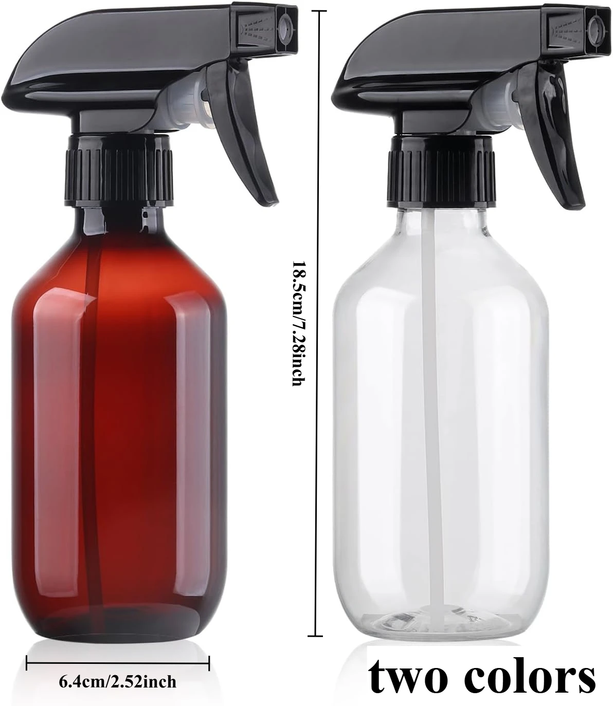 Spray Bottles 1/2 Pack 10oz/300ml BPA Free Plastic  Water Spray Bottle Adjustable Nozzle for Hair Cooking Cleaning