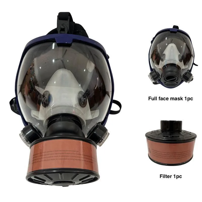 

Reusable Respirator Gas Mask Anti-Fog Anti-Toxic Full Face Mask With Filter Gas/Dust-Proof Spray Paint Chemical Farming Protect