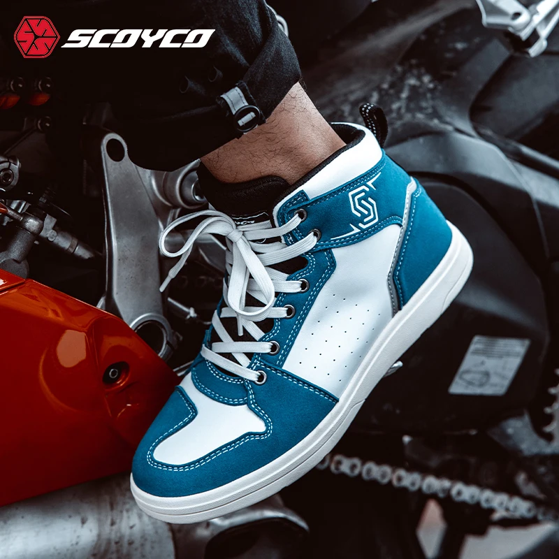 

Scoyco Motorcycle Riding Shoes Casual Commuter Shoes Wrestling Resistant Wearable Breathable Riding Shoes Four Seasons Boots